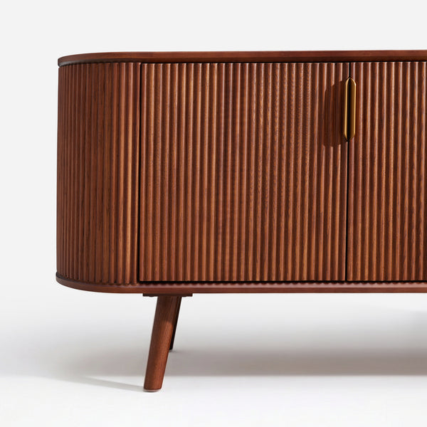 Esmond Fluted Oval Media Console (78")