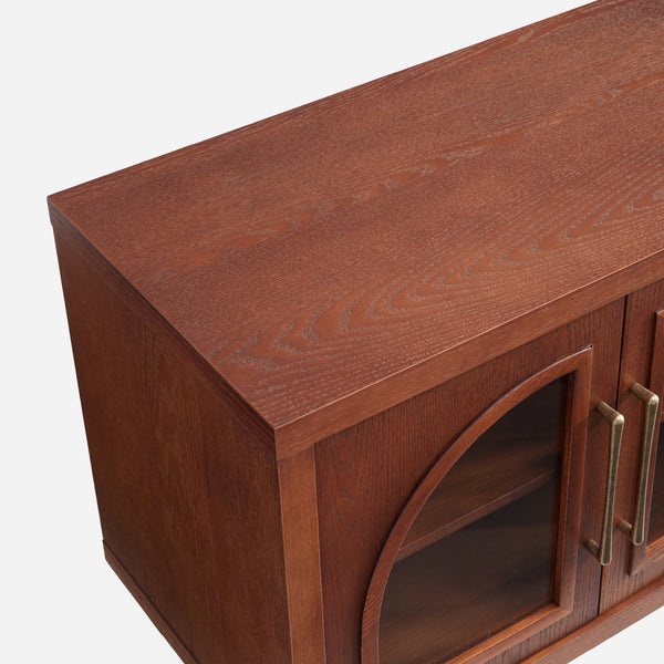 Artemis Walnut Arched Media Console (79")
