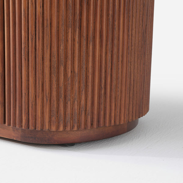 Esmond Fluted Oval Media Console (70")