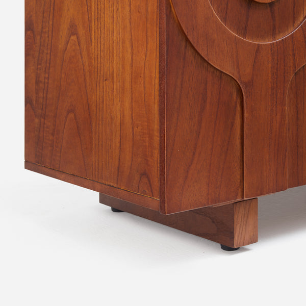 Vidar Carved Mindi Wood Media Console (78")