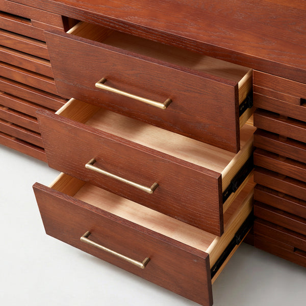 Elara Slatted Media Console (84")