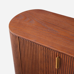 Esmond Fluted Oval Media Console (70")