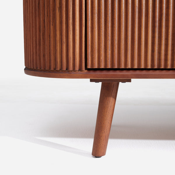 Esmond Fluted Oval Media Console (78")