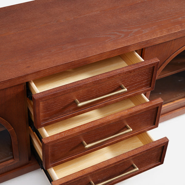 Artemis Walnut Arched Media Console (79")