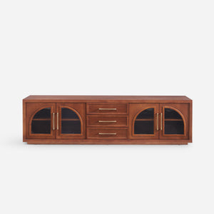 Artemis Walnut Arched Media Console (79")