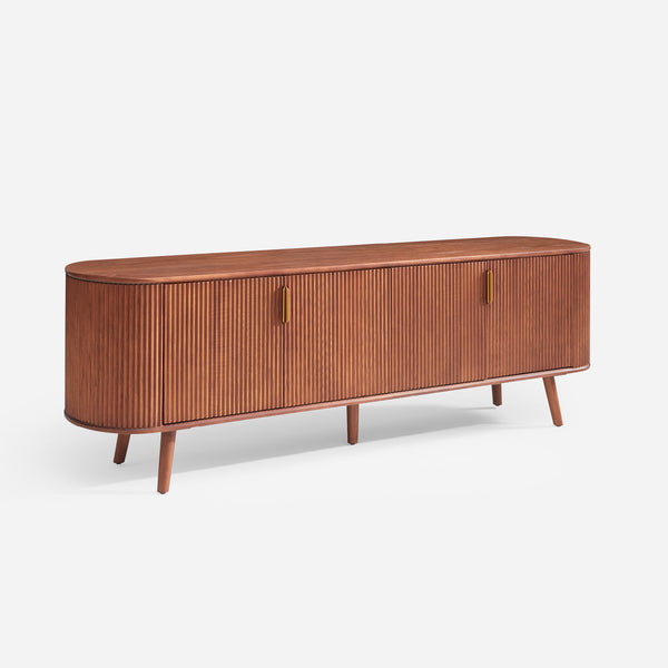 Esmond Fluted Oval Media Console (78")