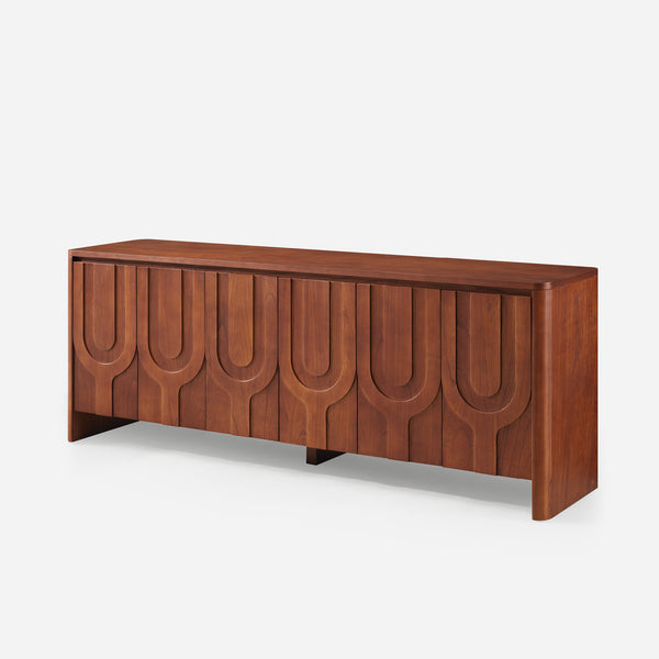 Vidar Carved Mindi Wood Sideboard (83")