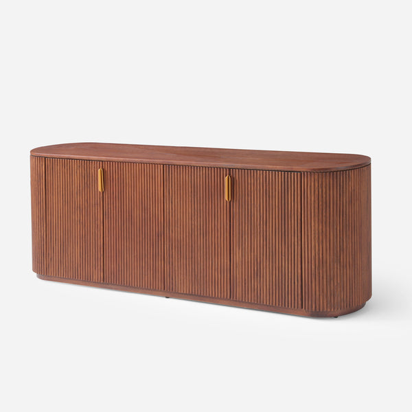 Esmond Fluted Oval Media Console (70")