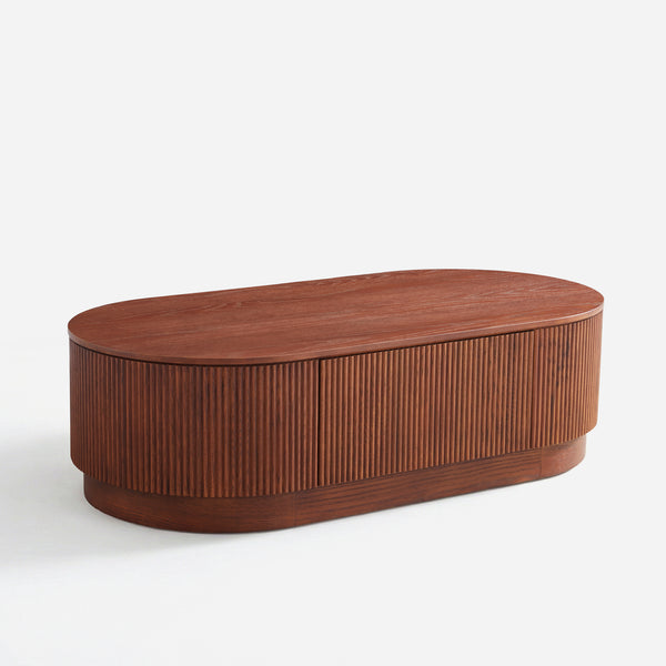 Esmond Fluted Oval Coffee Table (55")