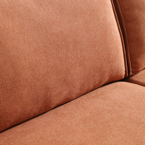 Vora Orange Chenille Modern Sofa (86'')