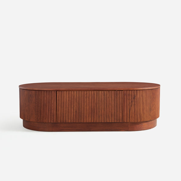 Esmond Fluted Oval Coffee Table (55")