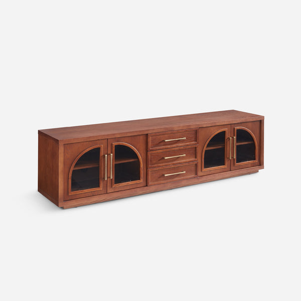 Artemis Walnut Arched Media Console (79")