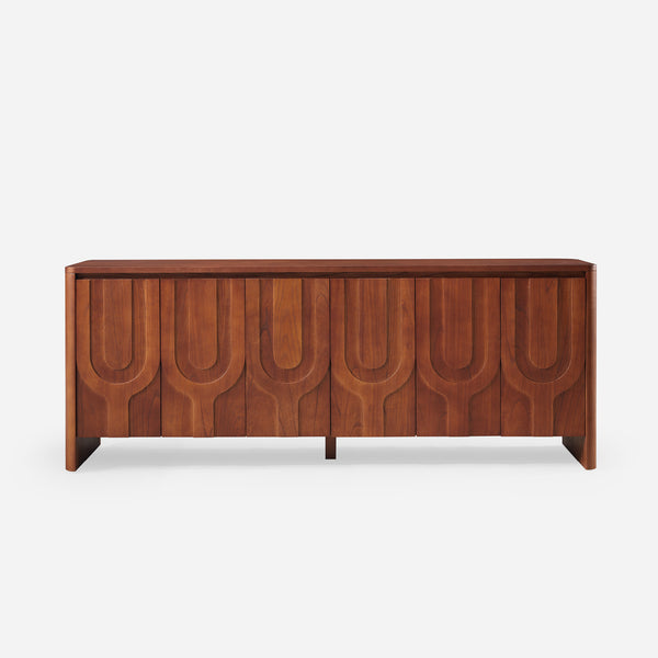 Vidar Carved Mindi Wood Sideboard (83")