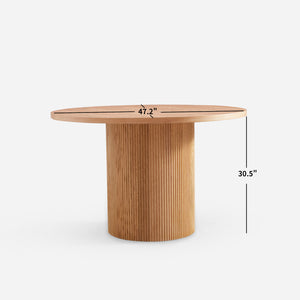 Esmond Fluted Round Dining Table (47")