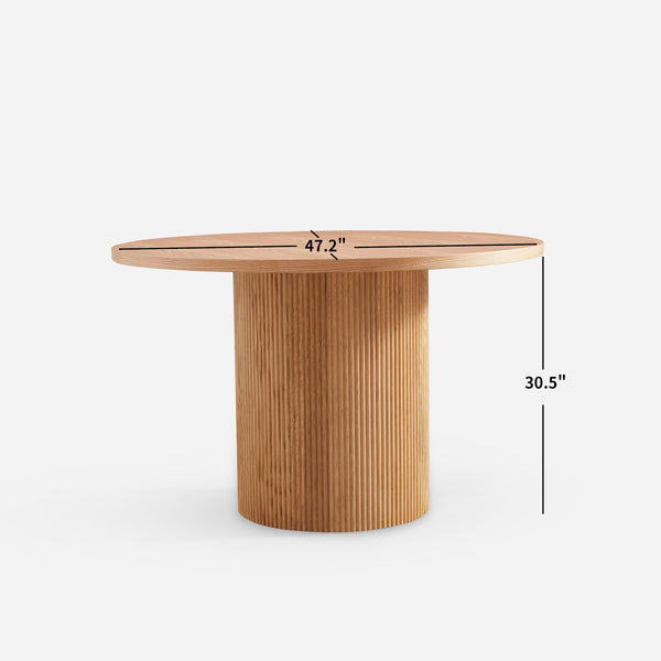 Esmond Fluted Round Dining Table (47")