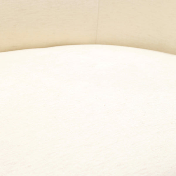 Giverny White Cotton & Linen Barrel Accent Chair