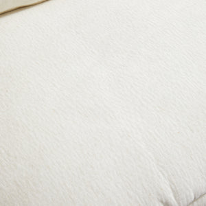 Luvia White Chenille Modular Sectional Sofa with Ottoman (120")