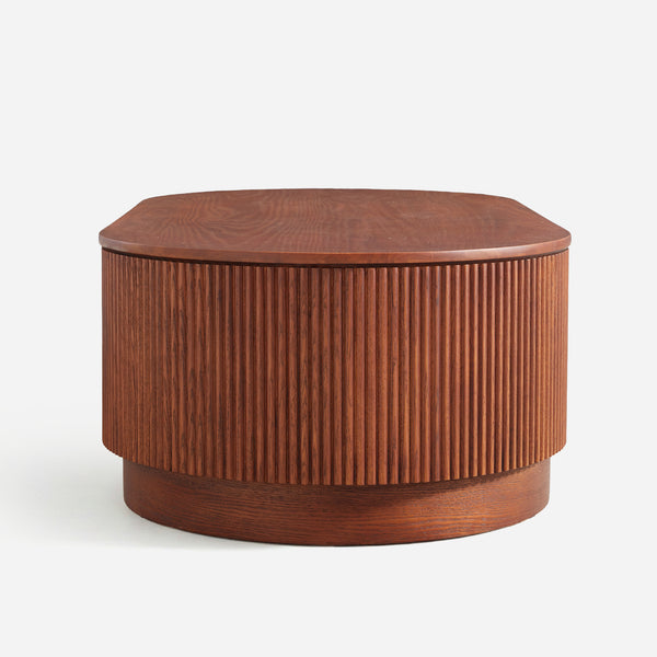 Esmond Fluted Oval Coffee Table (55")