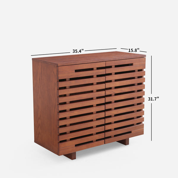 Elara Slatted Storage Cabinet (35")