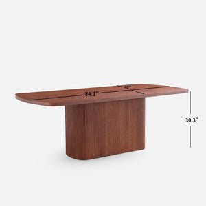 Esmond Fluted Rectangle Dining Table (84")