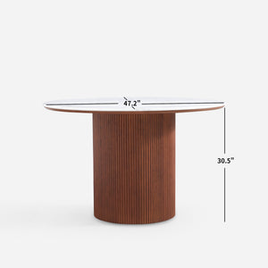 Esmond Fluted Round Dining Table (47")