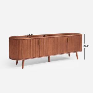 Esmond Fluted Oval Media Console (78")
