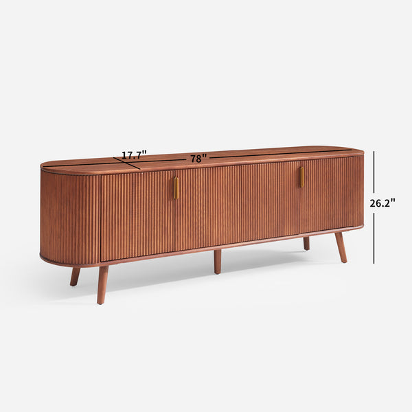 Esmond Fluted Oval Media Console (78")