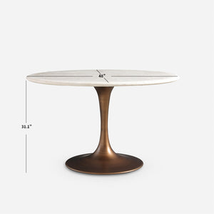 Siena Round Marble Dining Table (48")