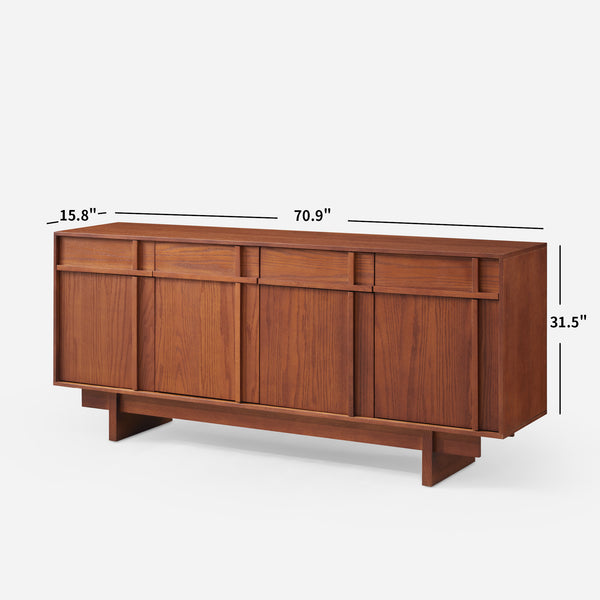 Walden Walnut Geometric Sideboard (71")