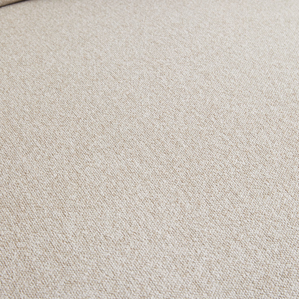 Covan White Cotton & Linen Curved Sofa (104'')