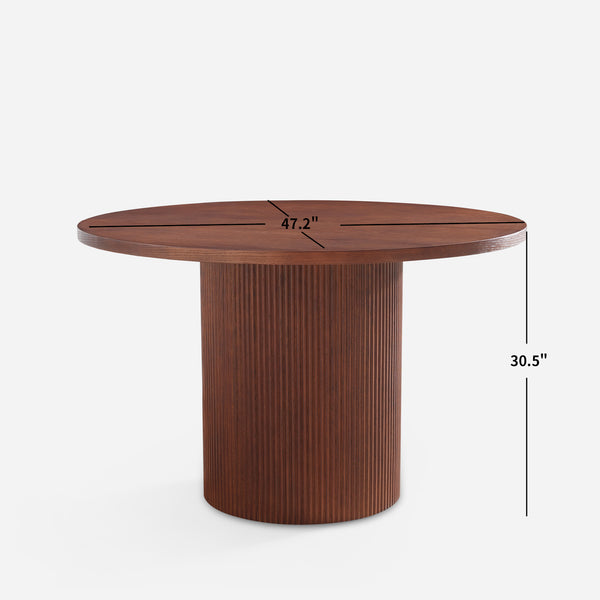 Esmond Fluted Round Dining Table (47")