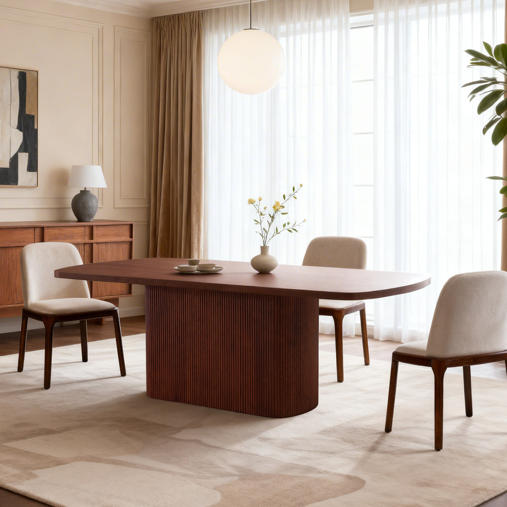 Esmond Fluted Rectangle Dining Table (84")