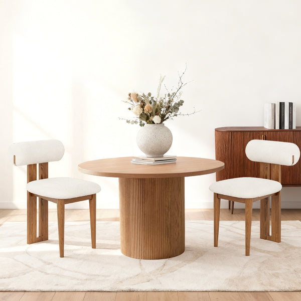 Esmond Fluted Round Dining Table (47")