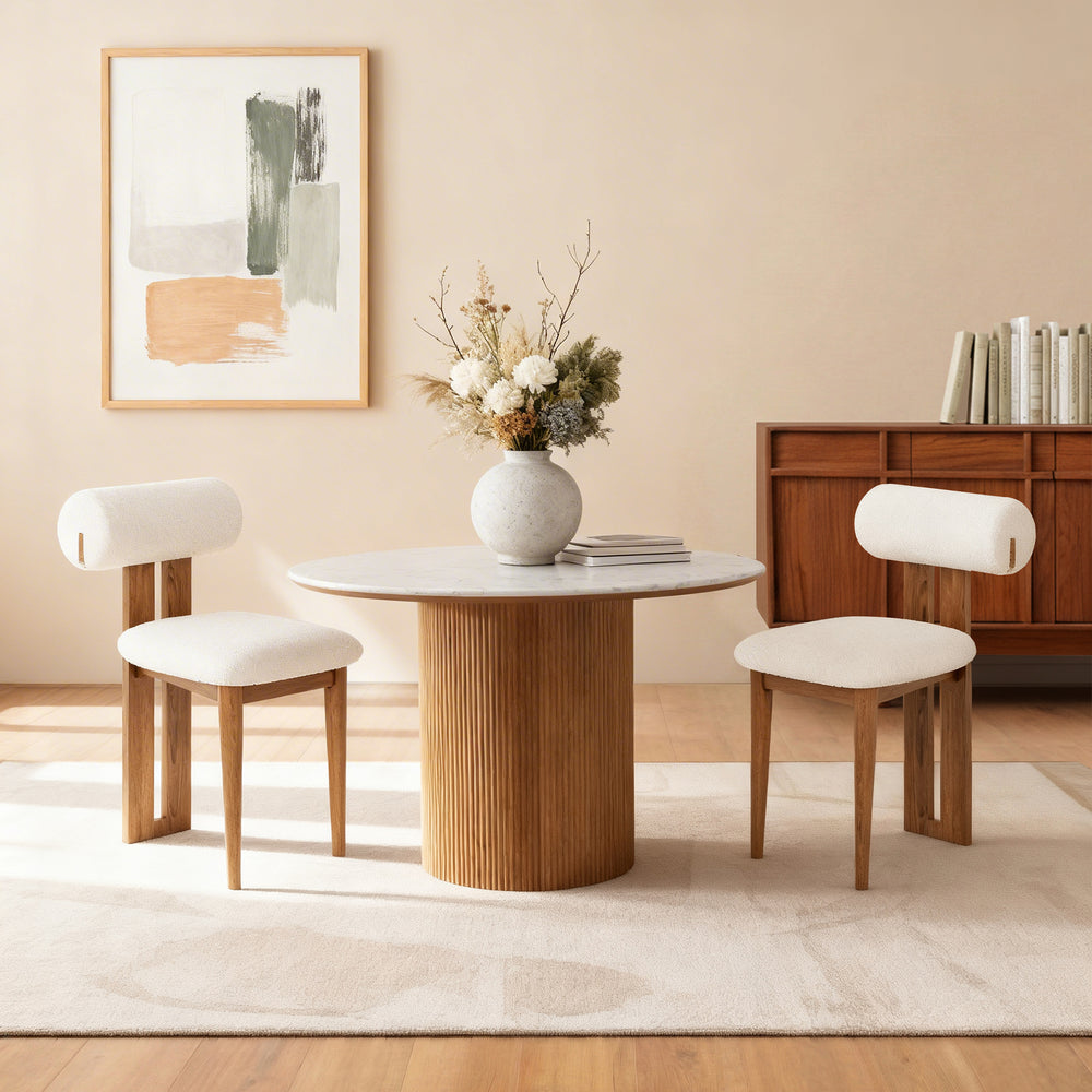 Esmond Fluted Round Dining Table (47")