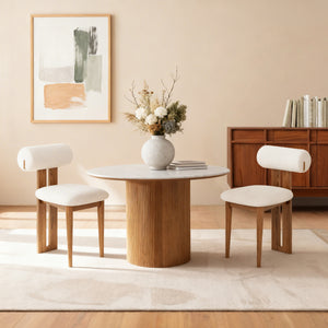 Esmond Fluted Round Dining Table (47")