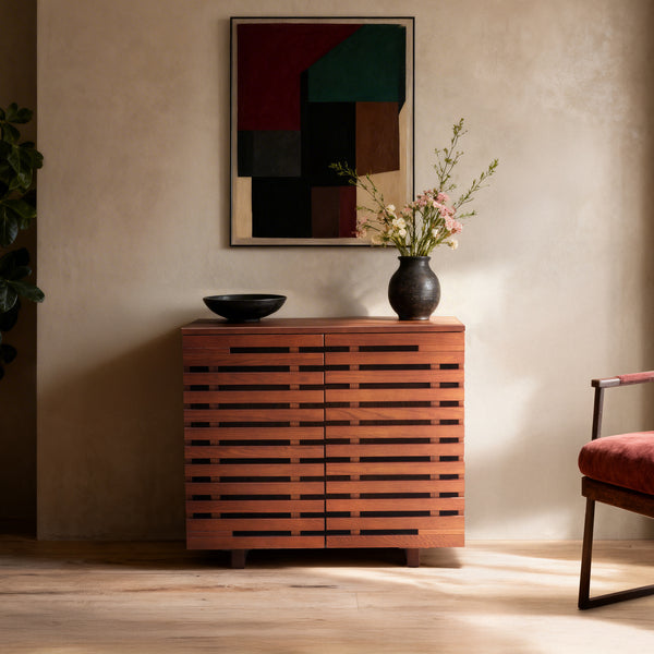 Elara Slatted Storage Cabinet (35")