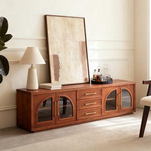 Artemis Walnut Arched Media Console (79")