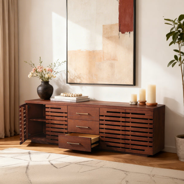 Elara Slatted Media Console (84")