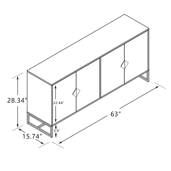 Modern Square Handle Buffet (63'')