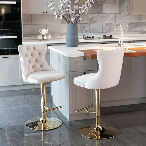 Vintage Velvet Bar & Counter Stools (Set of 2)
