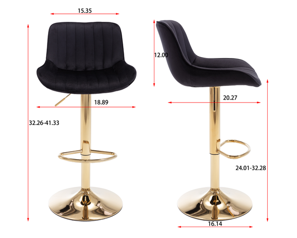 Adjustable Bar & Counter Stools (Set of 2)