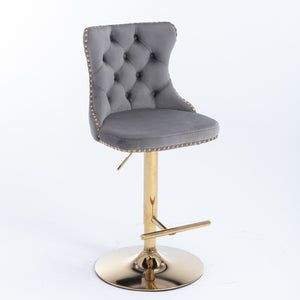 Vintage Velvet Bar & Counter Stools (Set of 2)