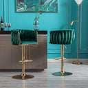 Velvet Swivel Bar & Counter Stools (Set of 2)