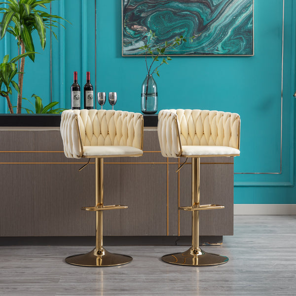 Velvet Swivel Bar & Counter Stools (Set of 2)