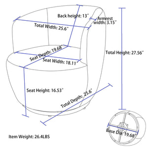 Fabric Swivel Accent Chair