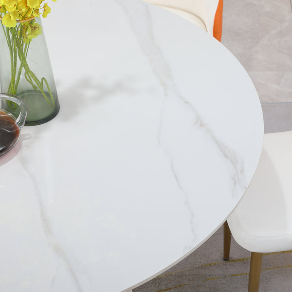 Round Sintered Stone Top Dining Table (53'')