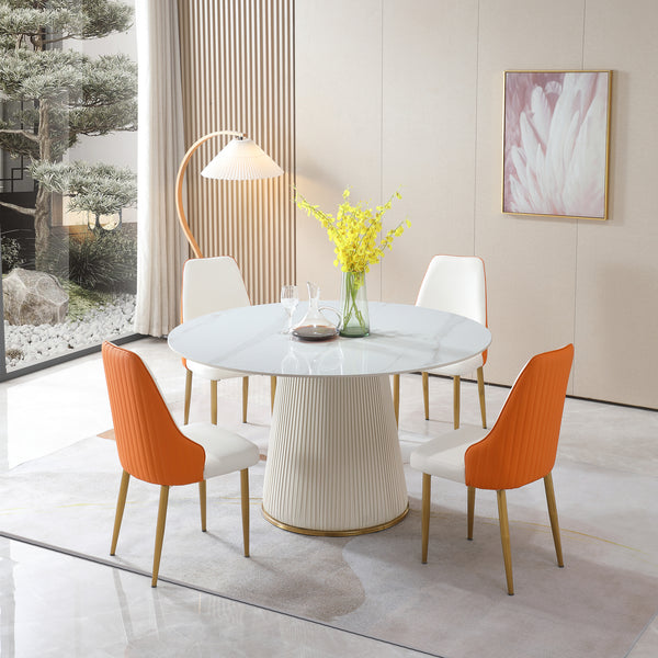Round Sintered Stone Top Dining Table (53'')