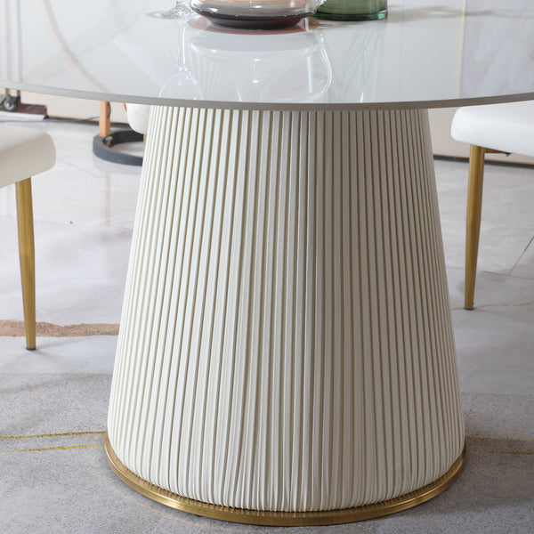 Round Sintered Stone Top Dining Table (53'')