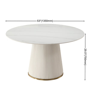 Round Sintered Stone Top Dining Table (53'')