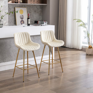 Metal Base Bar & Counter Stools (Set of 2)